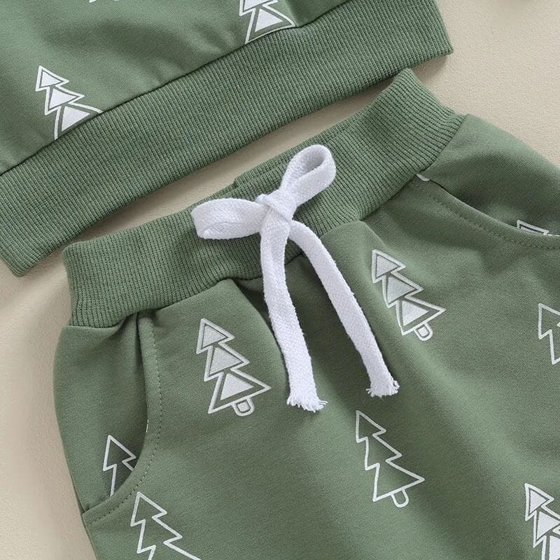 Long Sleeve Christmas Tree Baby Set   