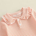 Long Sleeve Striped Collar Toddler Sweatshirt