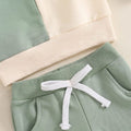 Long Sleeve Color Block Baby Set   