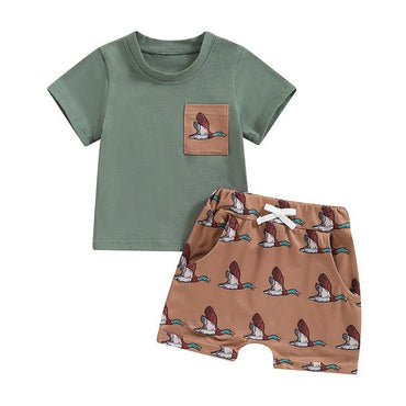 Short Sleeve Duck Baby Set   