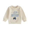 Big Brother Waffle Toddler Sweatshirt sweatshirt The Trendy Toddlers Beige 12-18 M 