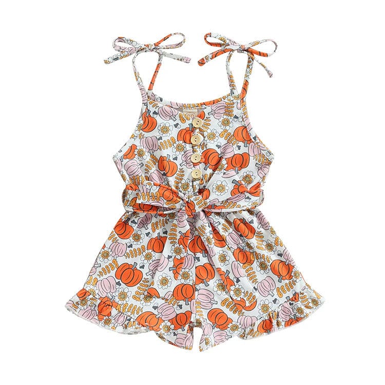 Halloween Belted Toddler Romper Rompers The Trendy Toddlers 