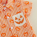 Short Sleeve Checkered Halloween Toddler Set Sets The Trendy Toddlers 