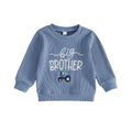 Big Brother Waffle Toddler Sweatshirt sweatshirt The Trendy Toddlers Blue 12-18 M 