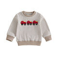 Fire Truck Striped Baby Sweatshirt