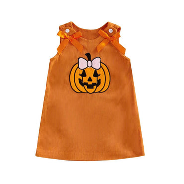 Sleeveless Halloween Pumpkin Toddler Dress Dresses The Trendy Toddlers 