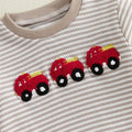 Fire Truck Striped Baby Sweatshirt