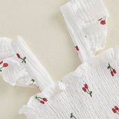 Fly Sleeve Cherry Layered Toddler Dress