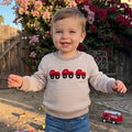 Fire Truck Striped Baby Sweatshirt