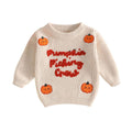 Pumpkin Picking Crew Knit Baby Sweater