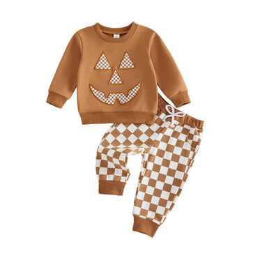 Long Sleeve Ghost Face Checkered Toddler Set Sets The Trendy Toddlers 