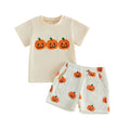 Short Sleeve Pumpkin Shorts Toddler Set