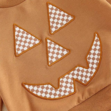 Long Sleeve Ghost Face Checkered Toddler Set Sets The Trendy Toddlers 