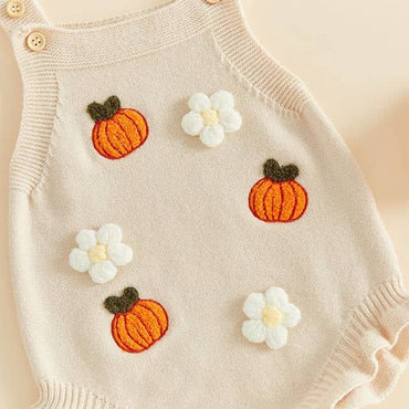 Sleeveless Halloween Knit Baby Romper