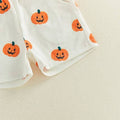 Short Sleeve Pumpkin Shorts Toddler Set