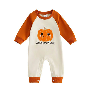 Long Sleeve Mama's Little Pumpkin Baby Jumpsuit Jumpsuit The Trendy Toddlers 