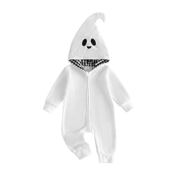 Long Sleeve Hooded Halloween Baby Costume White 0-3 M