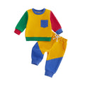 Long Sleeve Colorful Baby Set Yellow 3-6 M