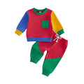 Long Sleeve Colorful Baby Set Red 3-6 M