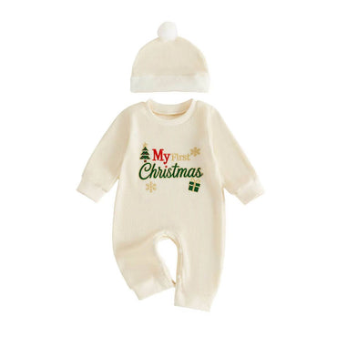 Long Sleeve My First Christmas Baby Jumpsuit