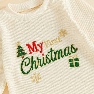Long Sleeve My First Christmas Baby Jumpsuit