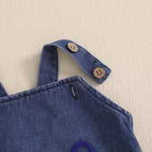 Sleeveless USA Denim Baby Romper