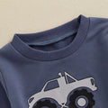 Long Sleeve Little Brother Truck Baby Set