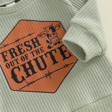 Long Sleeve Rodeo Waffle Baby Set