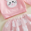 Long Sleeve Bunny Tulle Skirt Toddler Set Sets The Trendy Toddlers 