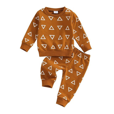 Long Sleeve Triangles Baby Set Sets The Trendy Toddlers 