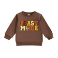 Feast Mode Turkey Toddler Sweatshirt Brown 9-12 M