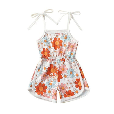 Sleeveless Floral Straps Toddler Romper Rompers The Trendy Toddlers 