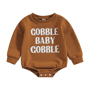 Brown Gobble Baby Bodysuit Holiday The Trendy Toddlers 