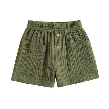 Solid Pockets Baby Shorts Green 3-6 M 