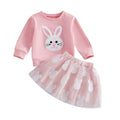 Long Sleeve Bunny Tulle Skirt Toddler Set Sets The Trendy Toddlers 