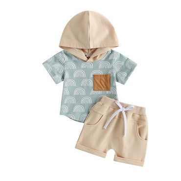 Rainbow Hooded Baby Set Sets The Trendy Toddlers 