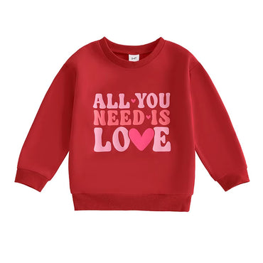 All You Need Is Love Toddler Sweatshirt Red 12-18 M