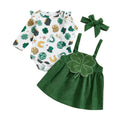 St. Patrick's Day Suspender Skirt Baby Set