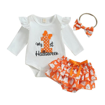 My First Halloween Ruffled Baby Set Sets The Trendy Toddlers 