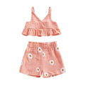 Daisy Linen Toddler Set Pink 9-12 M 