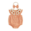 Fly Sleeve Vintage Halloween Baby Romper