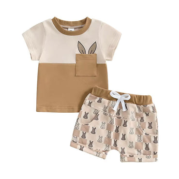 Short Sleeve Easter Bunny Baby Set