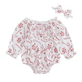 Candy Cane Baby Romper