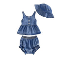 Sleeveless Ruffled Shorts Toddler Set