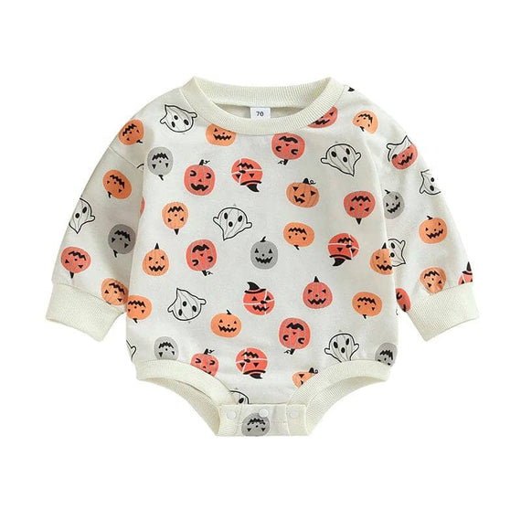 Long Sleeve Pumpkins Baby Bodysuit   