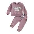 Daddy's Girl Solid Baby Set Purple 3-6 M 