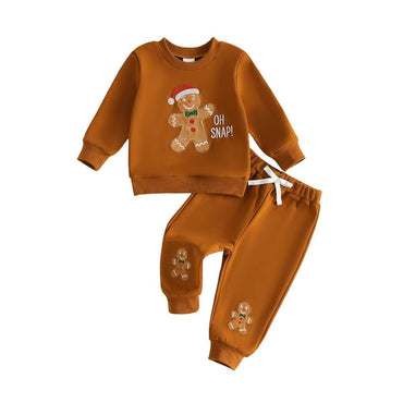 Long Sleeve Gingerbread Toddler Set Sets The Trendy Toddlers 