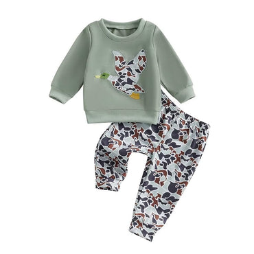 Long Sleeve Duck Camo Baby Set   