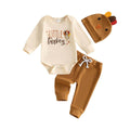 Long Sleeve Little Turkey Solid Pants Baby Set
