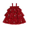 Sleeveless Christmas Tulle Toddler Dress Red 9-12 M